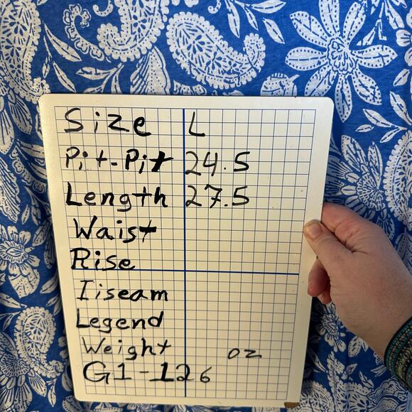 Loft women’s T-shirt Dolman sleeve blue white paisley Linen blend cool breezy  - Picture 8 of 8